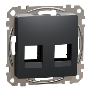 Placa BLACK 2xRJ45, antracit Schneider Sedna Design & Elements SDD114444C