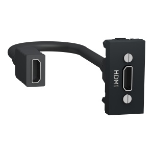 Priza HDMI precablata 1m, antracit Schneider New Unica NU343054