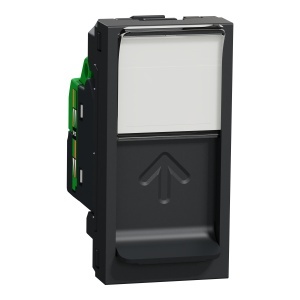 Priza RJ45, CAT5 UTP, 1m, antracit Schneider New Unica NU341054