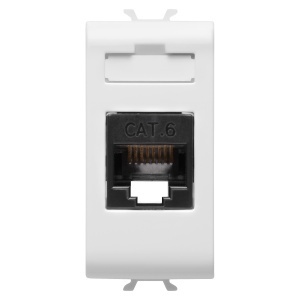 Priză RJ45 - categoria 6 - UTP - 1 modul - alb satinat - Chorusmart Gewiss GW15423