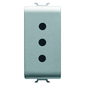 PRIZĂ STANDARD ITALIANĂ 250V c.a. - 2P+E 10A - P11 - 1 MODUL - TITAN - Chorusmart Gewiss GW14201