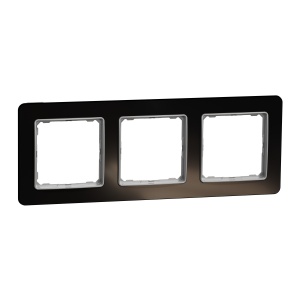 Rama tripla, sticla neagra Schneider Sedna Design & Elements SDD361803