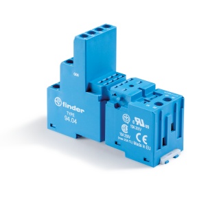 Screw terminal (Box clamp) socket Mounting method: DIN rail (top hat rail) 35 mm (A): 10 Finder 9404SMA