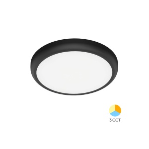 SPOT LED ROTUND PT 20W 2000lm 3in1 NEGRU F:225MM IP40