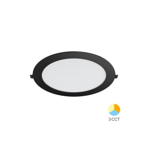 SPOT LED ROTUND ST 18W 8INC-NEGRU 3in1