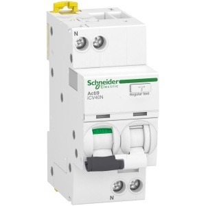 A9 iCV40N 1P+N C 20A 6kA 30mA AC RCBO Schneider Acti9 iCV40 A9DE3620