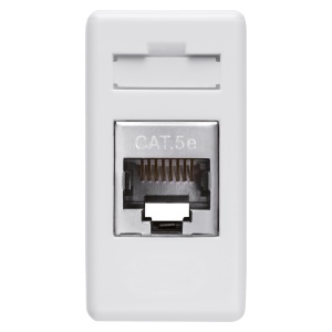 Conector RJ45 - 4 perechi - categoria 5E - FTP - fără unelte - 1 modul - sistem alb Gewiss GW20243