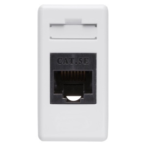 Conector RJ45 - 4 perechi - categoria 5E - UTP - fără unelte - 1 modul - sistem alb Gewiss GW20271