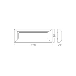 CORP LED PT, 3W 180lm 3in1 VEKTA-B, DREPTUNGHI GRI IP65 - Img 5