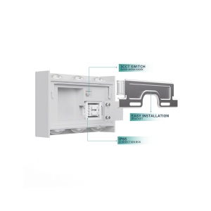 CORP LED PT, 6W 3in1 VECTOR-B-WL ALB IP65 - Img 6