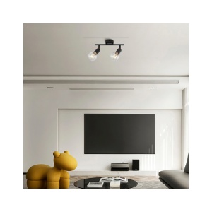 LAMPA DE PERETE G003C-2H-2xE27-NEGRU - Img 2