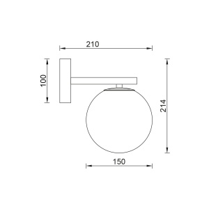 LAMPA DE PERETE S013W-1W-1xG9-OPAL STICLA - Img 4