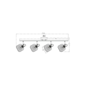 LAMPA DE PERETE W001C-4H-4xE14-WDN - Img 4