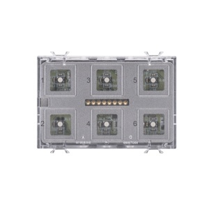 Modul panou cu butoane tactile - KNX - 6 canale - cu simboluri interschimbabile - 3 Gewiss GWA9421