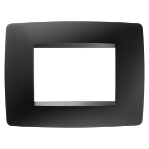 O placă - tehnopolimer vopsit - 3 module - negru satinat - Chorusmart Gewiss GW16103VN