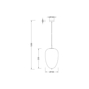 PENDUL S011R-1H-1xE14 OPAL STICLA CONIC - Img 4
