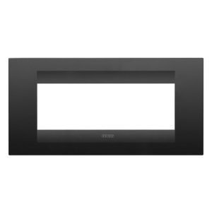 Placă geo - in tehnopolimer vopsit - 6 module - negru satinat - Chorusmart Gewiss GW16406VN
