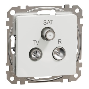 Priza TV-R-SAT intermediara 7dB, alb Schneider Sedna Design & Elements SDD111484