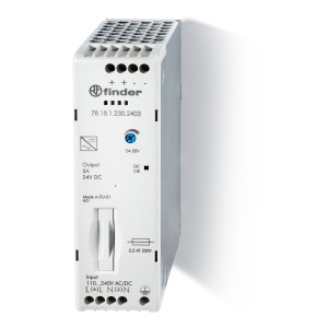 Switch mode power supplies Power consumption: 268 VA. Modular version: yes Suitable for Finder 781B12302403
