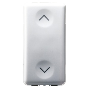 Buton 1P 250V c.a. - no+no 10A - cu interblocare - simbol sus și jos - 1 modul - sistem Gewiss GW20521
