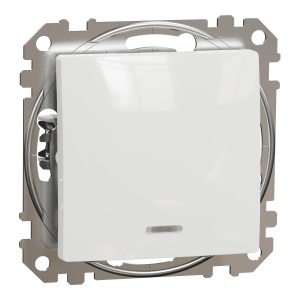 Buton cap scara 10A ind loc albast, alb Schneider Sedna Design & Elements SDD111116L