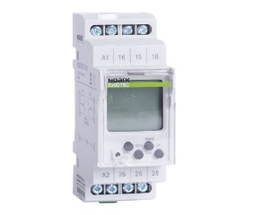 Controler de timp digital, program saptamanl si zilnic, 1 canal cu contact CO , Tensiune 230V Noark 110554