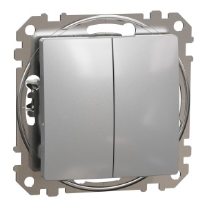 Intrerup. dublu cu revenire 10A, alu Schneider Sedna Design & Elements SDD113118