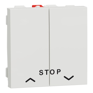 Intrerup jaluzele cu Stop 6A,2m, alb Schneider New Unica NU323718