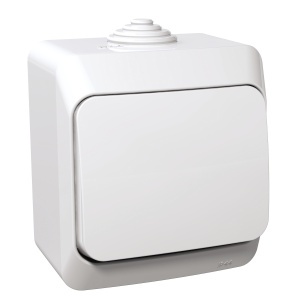 Intrerupator simplu 16A PT IP44 alb Schneider Cedar Plus WDE000510