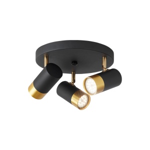 LAMPA DE PERETE G002C-3H-3xGU10-AURIU-NEGRU