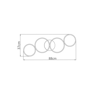 LUSTRA LED 60W NELA-SR1 RND telecomanda IP20 NEGRU - Img 4