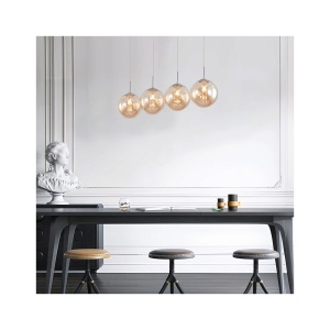 PENDUL LINIAR S003S-4H-4xG9-STICLA AURIU - Img 2