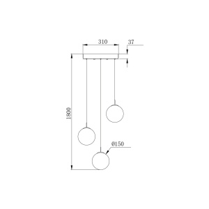 PENDUL S003R-3H-3xG9-SMK STICLA - Img 4