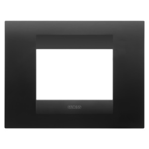 Placă geo - in tehnopolimer vopsit - 3 module - negru satinat - Chorusmart Gewiss GW16403VN