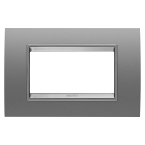 Placă lux - in metal - 4 module - aluminiu monocrom - Chorusmart Gewiss GW16204XA