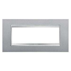 Placă lux - in tehnopolimer vopsit - 6 module - titan - Chorusmart Gewiss GW16206VT