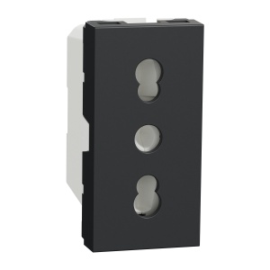 Priza italiana 1m 16A 2P+E, antracit Schneider New Unica NU302354