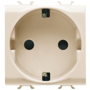 Priză standard germană 250V c.a. - 2P+E 16A - 2 module - fildeș - Chorusmart Gewiss GW11241