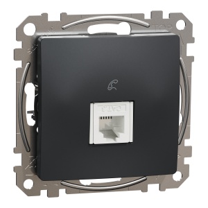 Priza telefon RJ11, antracit Schneider Sedna Design & Elements SDD114491