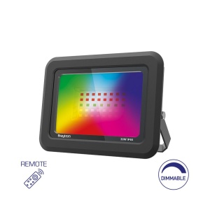 PROIECTOR LED SF 30W SMD RGB DIM + TELECOMANDA IP65 NEGRU