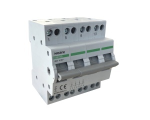 Separator de sarcina cu 3 pozitii de comutare (I-0-II), 32 A, contact 4 CO Noark 113931