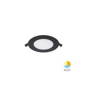 SPOT LED ROTUND ST 6W 4INC-NEGRU 3in1