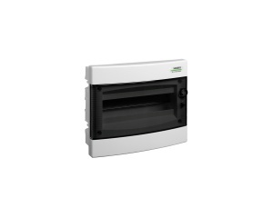 Cofret de distributie din plastic, montare incastrata, usa transparenta, IP40, 1 rând, 12 module Noark 101512