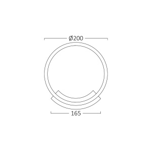CORP LED PT PERETE 12W 3000K NELA-WL1-RND ALB - Img 5