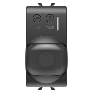 DETECTOR DE MIȘCARE ÎN INFRAROȘU - 230 V c.a. 50/60 Hz - NEGRU SATINAT - 1 MODUL Gewiss GW12594