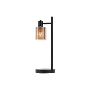 LAMPA DE MASA S008T-1H-1xE14-SLV STICLA