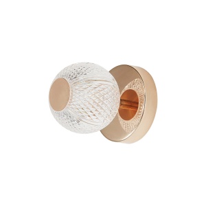 LAMPA DE PERETE S001C-1H-1xG9-AURIU STICLA - Img 3