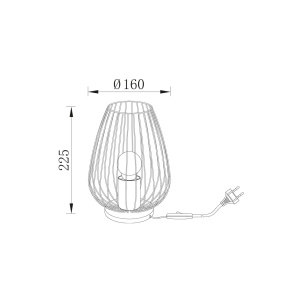 LAMPA DE PERETE W005T-1H-1xE27-NEGRU - Img 4