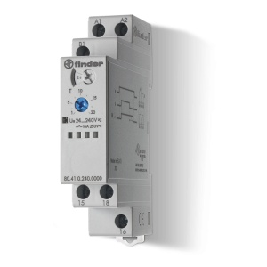 Modular timers Nr.contacts: 1 Contacts configuration: CO Contact Material: AgNi (A): 16 Finder 804102400000