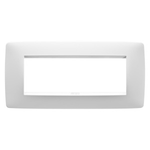 O placă - DIN tehnopolimer vopsit - 6 module - alb satinat - Chorusmart Gewiss GW16106VW